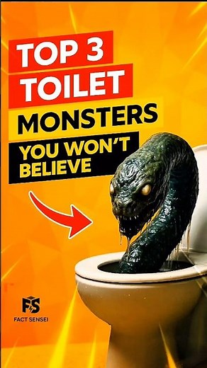 3 SCARY Toilet MONSTERS 😨 #viral #monster #animals #toiletmonster
