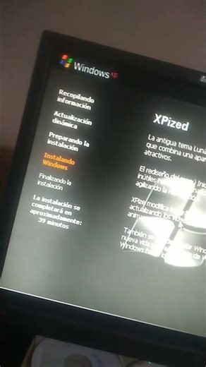 installing windows xp uE sp2 Spanish