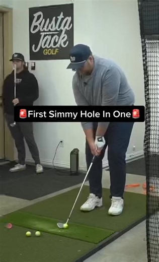 🚨HOLE IN ONE🚨 Have you watched a livestream yet #bustajackgolf #golfswing #golf #simulator #golfshot #livestream #holeinone #flightscope #mevoplus | Lawrence Valenzuela