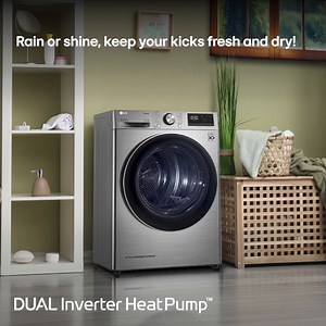 Rain or shine, always keep your shoes fresh and dry with LG Dual Inverter Heat Pump™ Dryer. It comes with a drying rack so just place your shoes and let the dryer do its work! Shop at LG: https://www.lg.com/ph/washer-dryers/dryers/rv09vhp2vn/ #LifesGood | LG Global