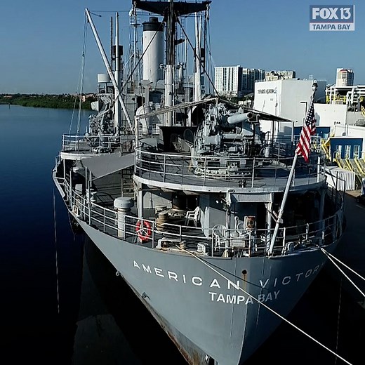 SS AMERICAN VICTORY: Come aboard this WWII ship, and you'll step back in time. The SS American Victory is docked right in downtown Tampa and you can take a tour on this floating piece of history. 🇺🇸 STORY: https://bit.ly/3n06Yr5 | FOX 13 News - Tampa Bay
