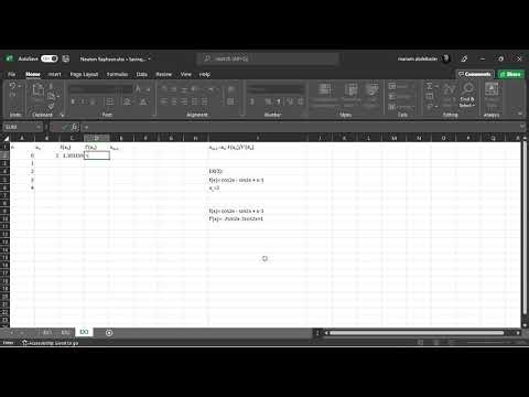 Excel |Newton Raphson part two | الفيديو السادس