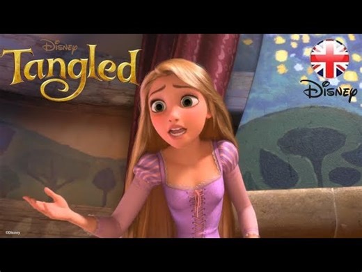 Tangled - Flynn Meets Rapunzel - Past Simple   Past Continuous