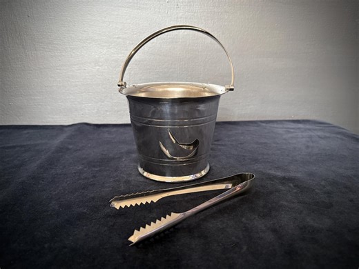 Vintage Yeoman Silver Plate Ice Bucket & Stainless Steel Ice Tongs - Etsy UK