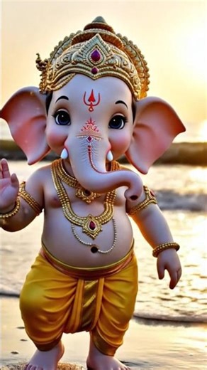 Bal ganeshనీ జీవితం కూడా ఇలానే వెలిగిపోవాలి#BabyGanesha #GaneshaShorts#DivineMoments