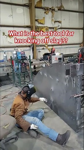 Using Air Hammer for slag removal#weldingtechnique #pneumatics #welder #weld