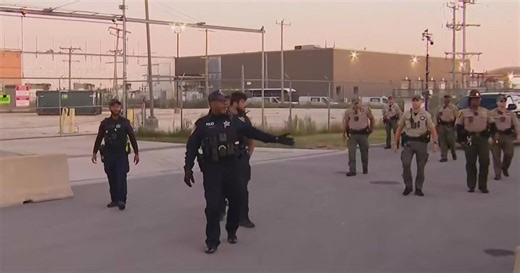 Demonstrators, neighbors respond to new barriers placed outside Broadview ICE facility