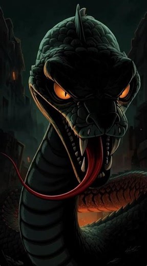 Gothic Animated Snake Attack | Dark Stylized Cinematic Creature Animation