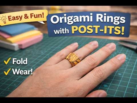 💍 Origami Ring with Post-it Notes! ✨
