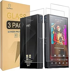 Mr.Shield Screen Protector For Fiio M11 Plus [2X Front and 1X Back] [Tempered Glass] [Japan Glass with 9H Hardness] Screen Protector