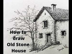 How to Draw Old Stone House