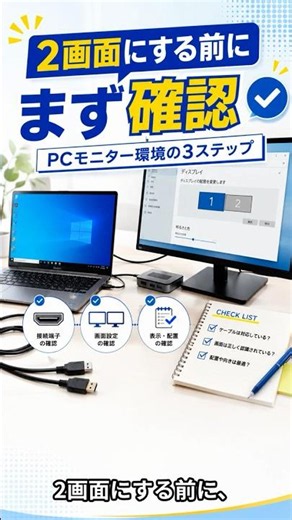 PCモニター環境の作り方｜3ステップ確認編