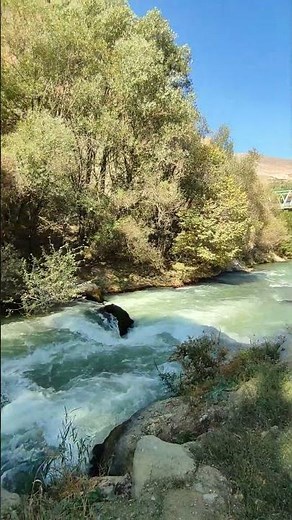 The Clash of a Massive Mountain, Raging River, Steel Bridge
