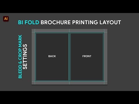 Bi Fold Brochure Printing Layout - Illustrator Tutorial