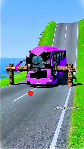Colourful Buses & City Long Buses - Beaming drive #shorts #beamngdrive #bus #gamtng