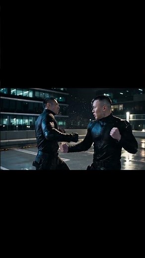One Fighter vs Everyone on a Wet Rooftop (AI Generated) #seedance #aiaction