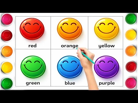 🌈 Smiley Colour Names 😊 | Learn Colors with Smiley Faces 🎨 | Toddler Preschool Learning 