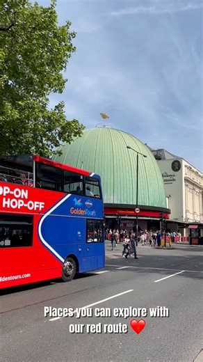 Hop aboard the red route of the Golden Tours Hop-on Hop-off Bus Tour ❤️ The red route showcases the city’s iconic attractions along with its hidden gems! 💎 #london #bustour #sightseeing #explore #londonthingstodo #fyp #goldentours | Golden Tours