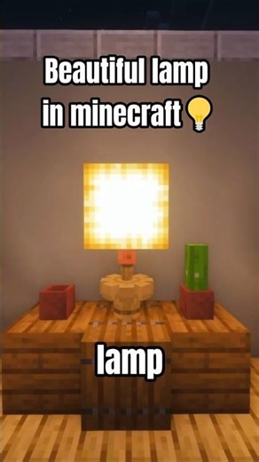 BUILDING A BEAUTIFUL LAMP IN MINECRAFT 💡 #minecraft #minecraftshorts #usa