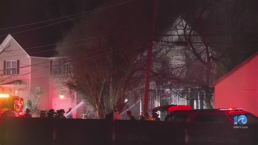 Fire engulfs Hampton structure