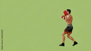 Dive into the action-packed world of our 3D animated character - the attacking boxer. This intense animation captures the essence of a boxer in the heat of the fight.
