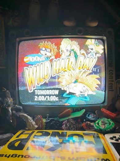 Retro Nickelodeon “Nicktoons Wild Hair Day” commercial VHS TV RECORDING