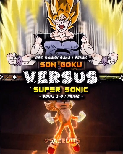 Son Goku (Namek) vs Super Sonic (Movie)