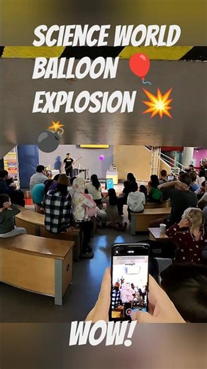 Balloon Explosion at Science World! Slow-Mo Fire Blast! 🔥🎈