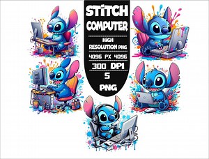 Cartoon Computer PNG Bundle: Vibrant Stitch Designs (digital Download, 300 DPI) - Etsy Canada