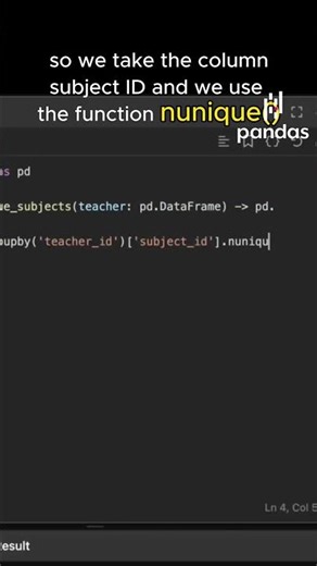 Pandas .nunique() Explained! (LeetCode 2356) #Shorts