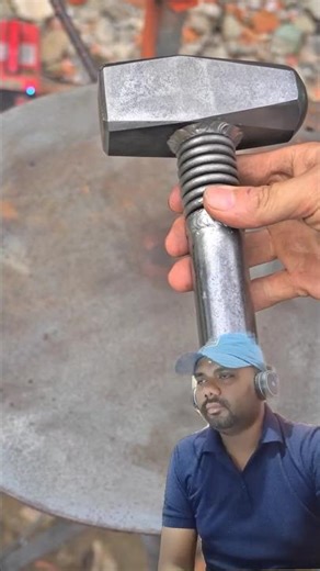 Hammer Handle with Spring 🔨⚙️ | Shock Absorbing Tool #shorts#stickwelding #engineeringdiscipline