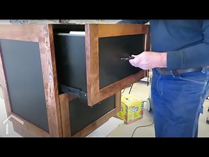Building an Unusual File Cabinet Drawer - Stained Hardwood and Black Laminate and Melamine