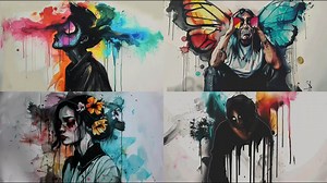 100个Midjourney风格参考（SREF）代码200-299分享，mj风格一致性