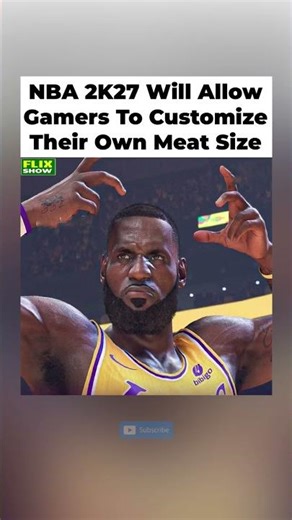 NBA 2K27 Will Allow Gamers To CUSTOMIZE Their Player's "Meat Size"! 🍆🎮#nba #shorts