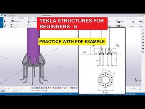 Tekla Structures for Beginners - 6 | Base plate #4 | PDF example