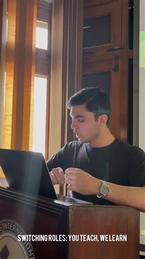 When students take the teacher's podium — you know real learning happened! As part of their presentation, our EU law class turned into a student-led showcase of knowledge. At SIL, we make sure you learn the law in every way! ⚖️ #LawSchool #EUlaw #SILLife #LearnByDoing #schoolofinternationallaw #universityoflondon #lawstudent #llb #classpresentation | School of International Law | Facebook