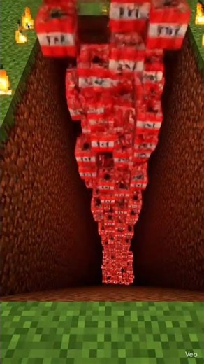 Don't Look Down! 😱 | Minecraft Infinity TNT #shorts
