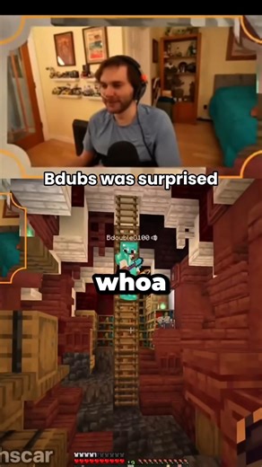 Bdubs was surprised 😂 #hermitcraft #hermitcraft11 #minecraft #shorts