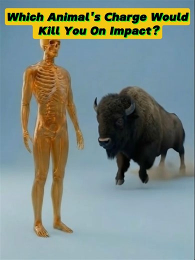 Which animal's charge would kill you on impact? #animals #human #force #elephant #zebra