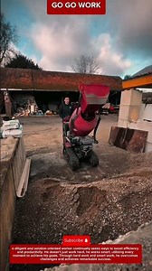 Mini Tracked Concrete Mixer Transporting Fresh Concrete