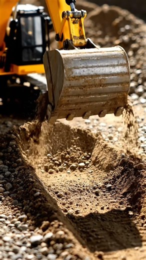 Satisfying Excavator Digging Action! 🚧 Heavy Machinery at Work