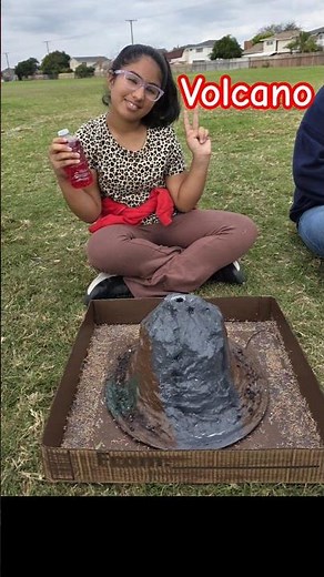 Project Volcano! #fun #volcano #lava #3D # smiles