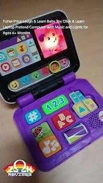 Fisher-Price Laugh & Learn Baby Toy Click & Learn Laptop Pretend Computer with Music and Lights