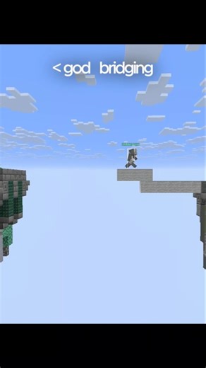 Day 1 one of learning Godbridging this Was my best try on my first Day #minecraft #minecraftbridging