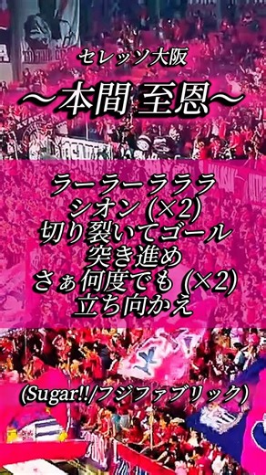 【C大阪】本間 至恩 チャント(♪Sugar!!/フジファブリック)