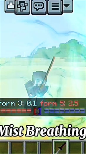 Demon slayer add-on for Minecraft Bedrock and PE Mist Breathing all Forms #shorts #demonslayer