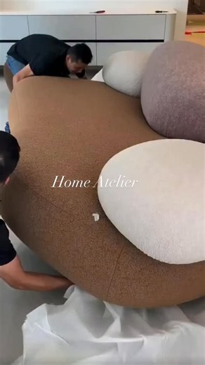 8.4K views · 154 reactions | Discover our Pebble Curve Sofa, available in a variety of shapes and sizes! Customize one which is uniquely yours and elevate your space today. Inquire now at www.homeatelier.sg for more customization options! ️✨ | Home Atelier | Facebook