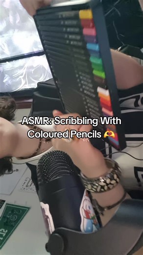 ASMR: Scribbling With Coloured Pencils 🫶 #relaxing #2026 #asmrsounds #drawingasmr