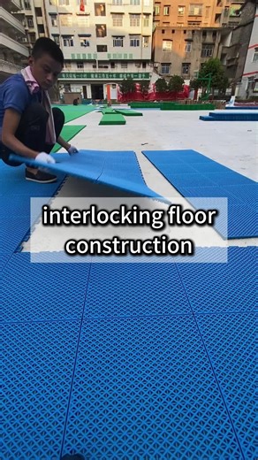 Interlocking Floor Construction for Basketball Courts