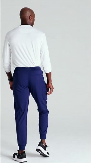 Grey's Anatomy Spandex-Stretch Murphy Men’s Zip-Fly 5-Pocket Jogger Scrub Pant